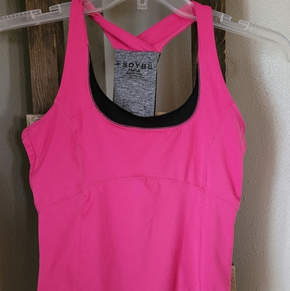 Soybu Tops - Soybu Athletic Tank top pink and black Size medium